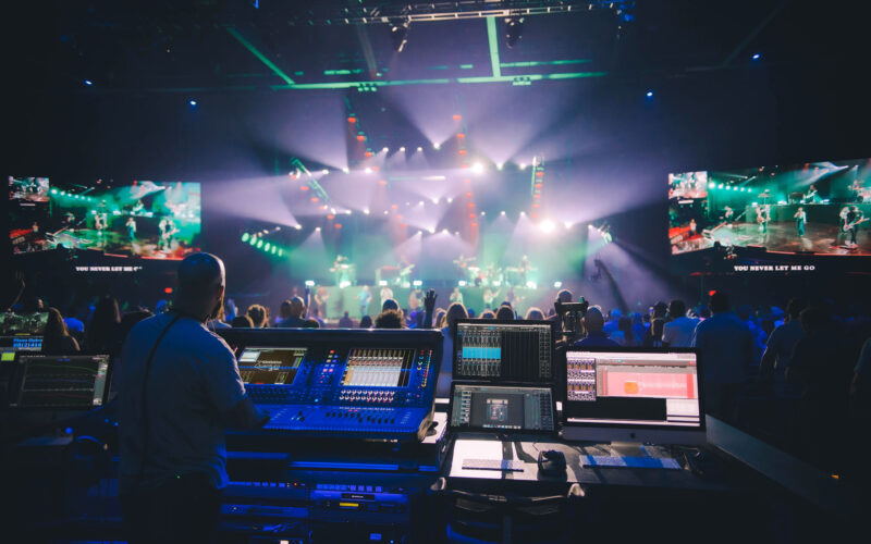 Las Vegas’ Central Church now has three new DiGiCo Quantum338 consoles—FOH (shown), monitors, and broadcast—supplied by Spectrum Sound of Nashville